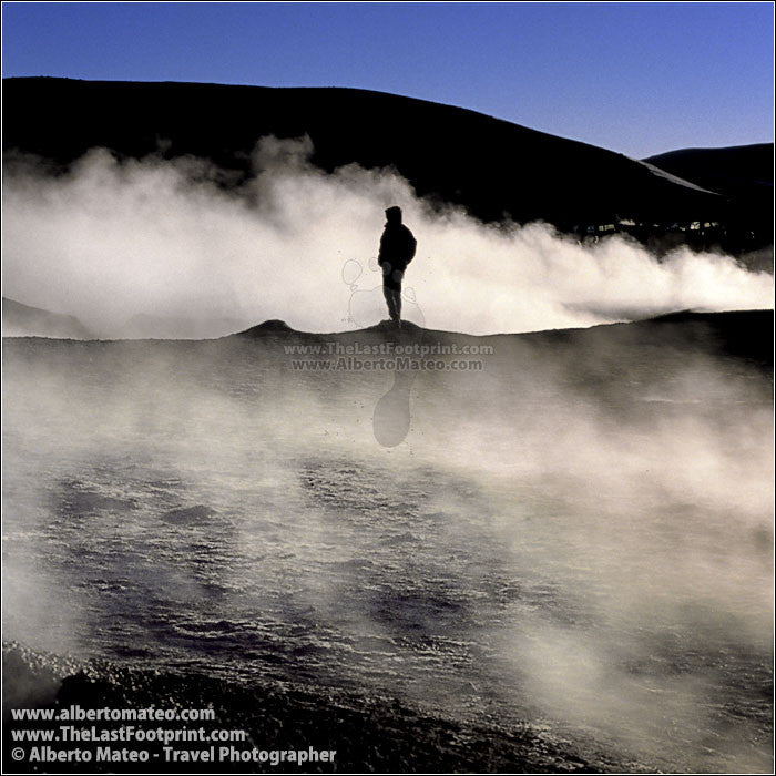 Geysers zone Sol de Manana, Uyuni, Bolivia. | Square Crop.
