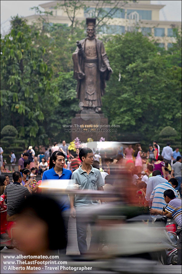 Dense traffic, Hanoi, Vietnam. 