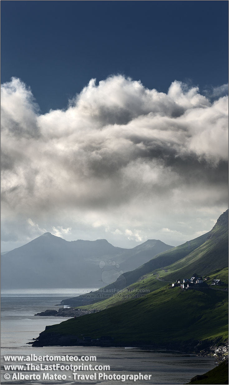 Clouds over Nordic Houses in Kirkjubour, Faroe Islands.