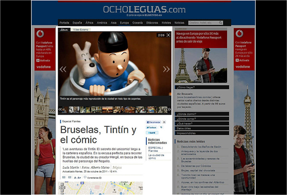 Comics in Brussels for Ocho Leguas, by Alberto Mateo.