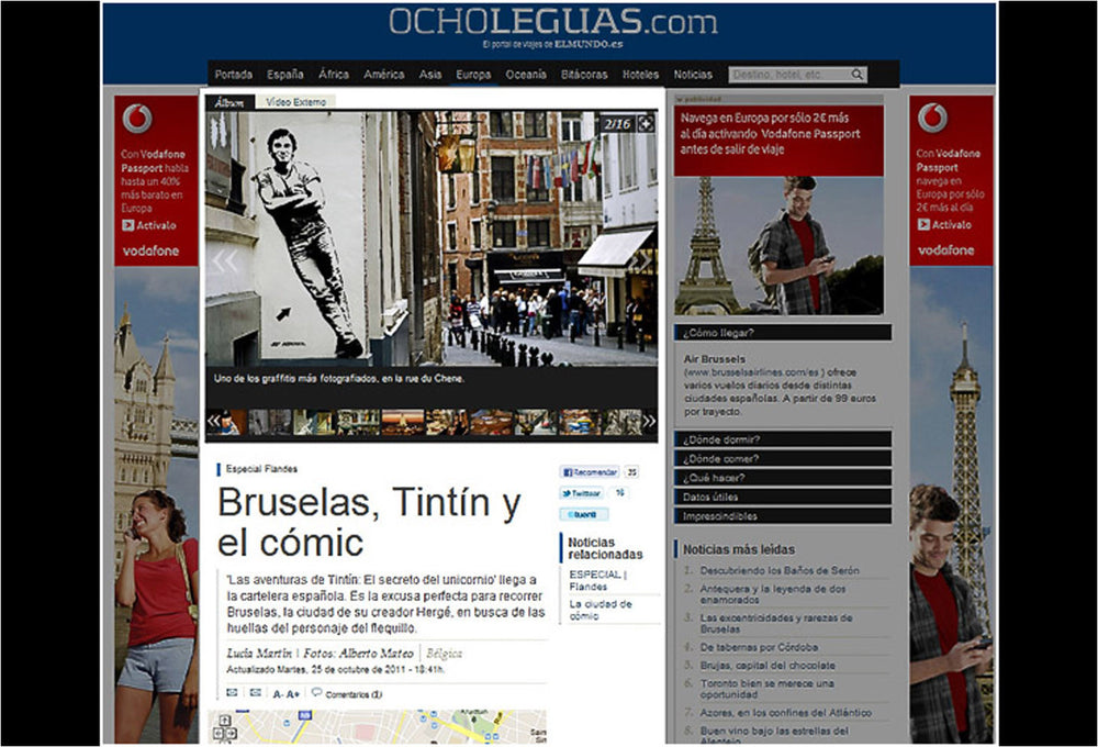 Comics in Brussels for Ocho Leguas.