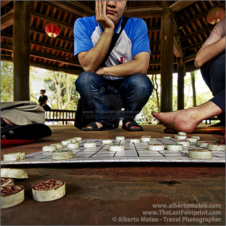 Vietnamese CoTuong game, Hanoi, Vietnam. | Square crop.