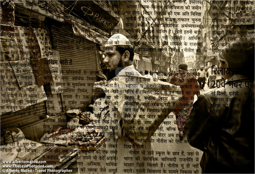 Arab in Chandni Chowk Bazaars, Old Delhi, India.