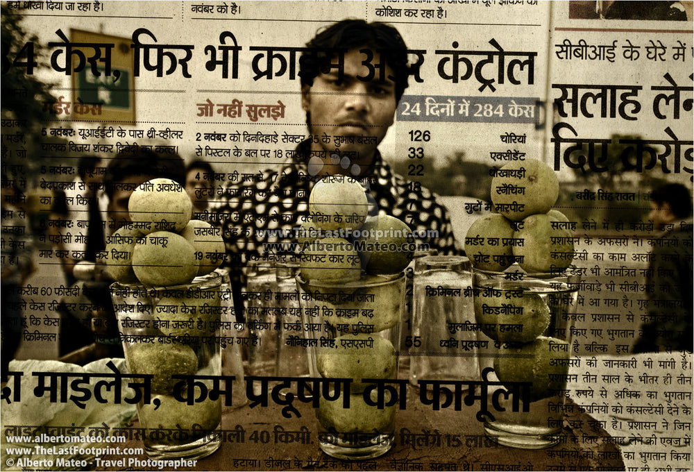 Lemon juice seller, New Delhi, India. | Open Edition Print.