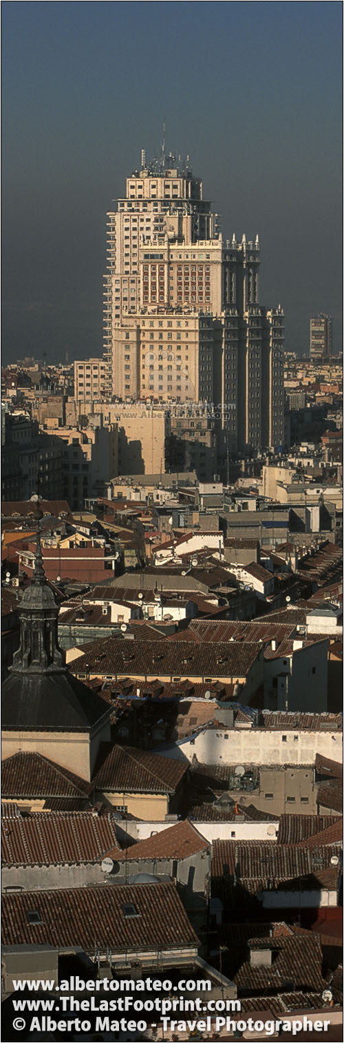 Espana Building, Madrid, Spain. | Vertical Panorama.