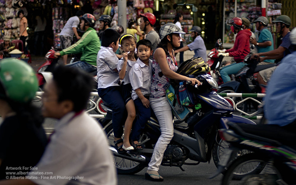 Traffic jam, Saigon, Vietnam. | Unlimited Edition Fine Art Print.
