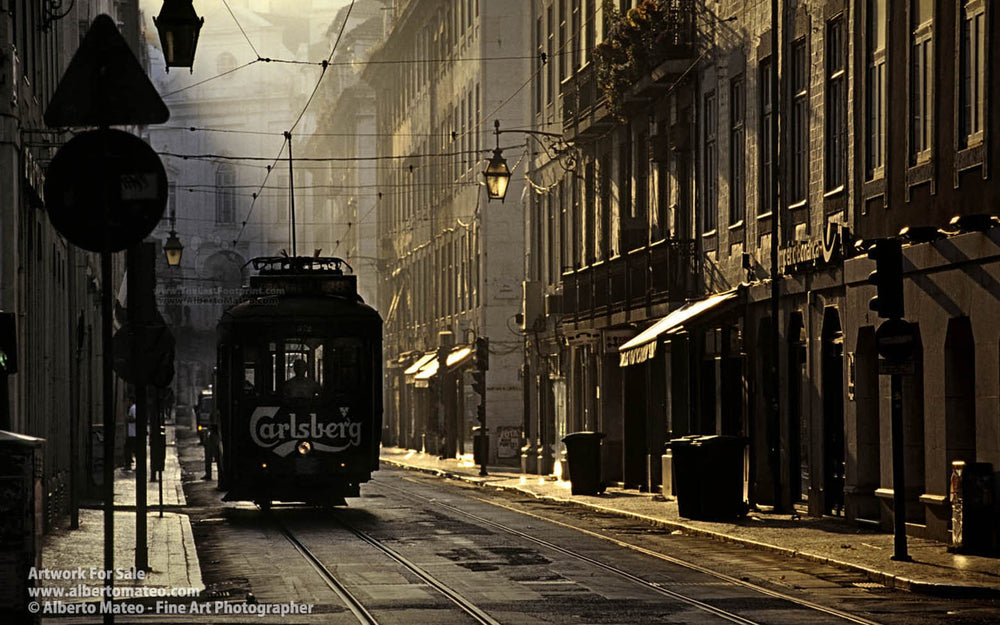 Tram in La Baixa, Lisboa, Portugal. | Open Edition Print.