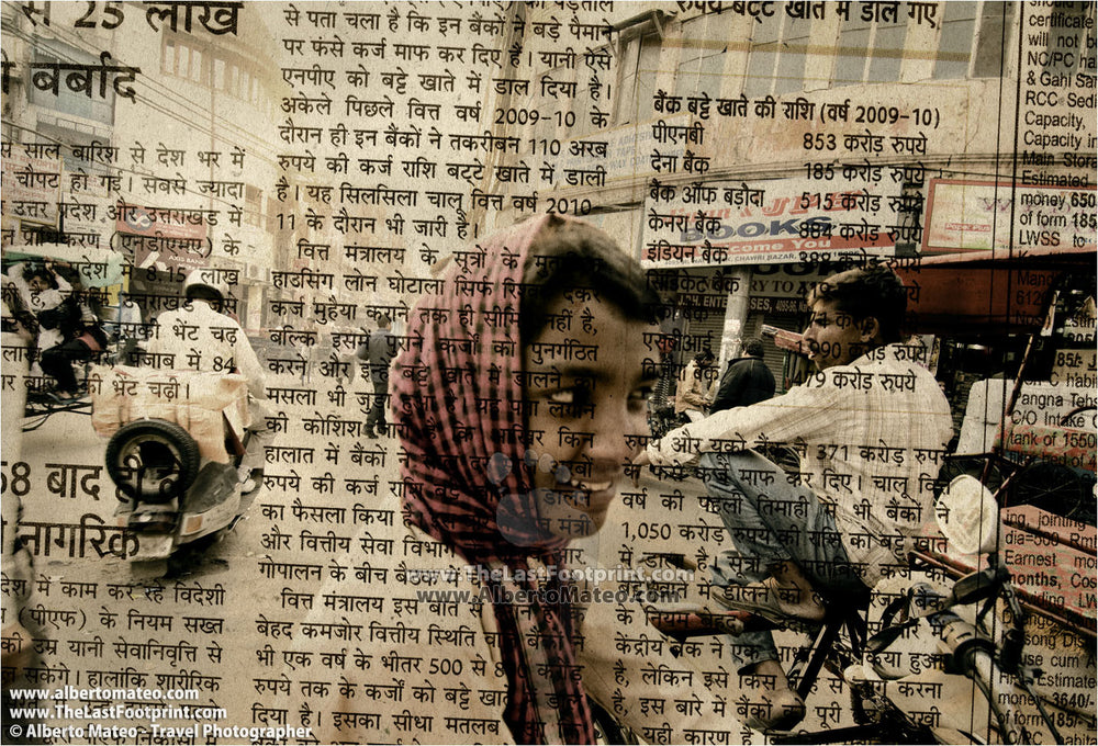 Young carrier, Chandni Chowk street, Old Delhi.  | Unlimited Edition Fine Art Print.