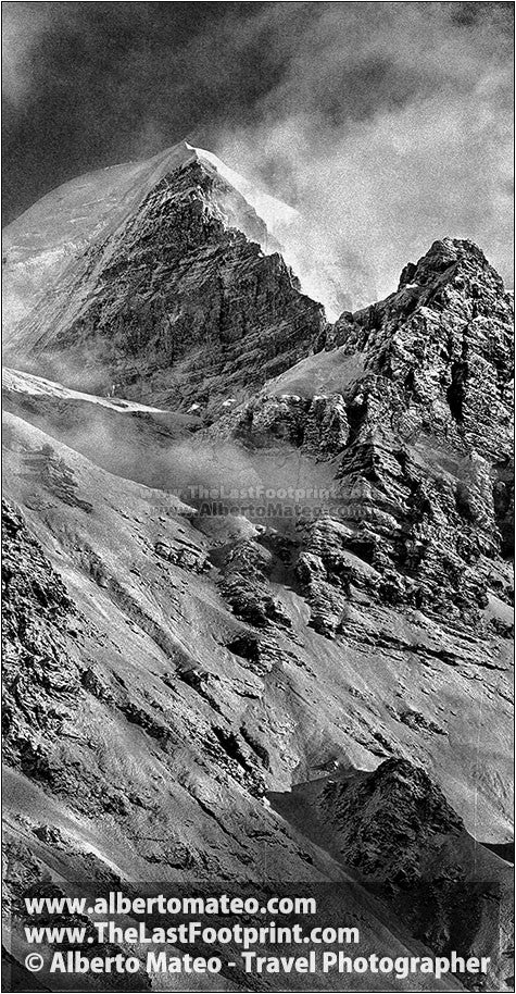 Mount Thorung Peak from Letdar, Himalaya. | Cropped for Pinterest.