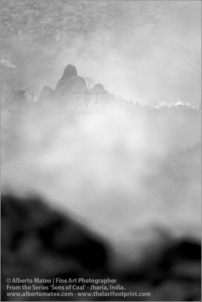 Woman making Bonfire in Coal Fields, Sons of Coal Series.