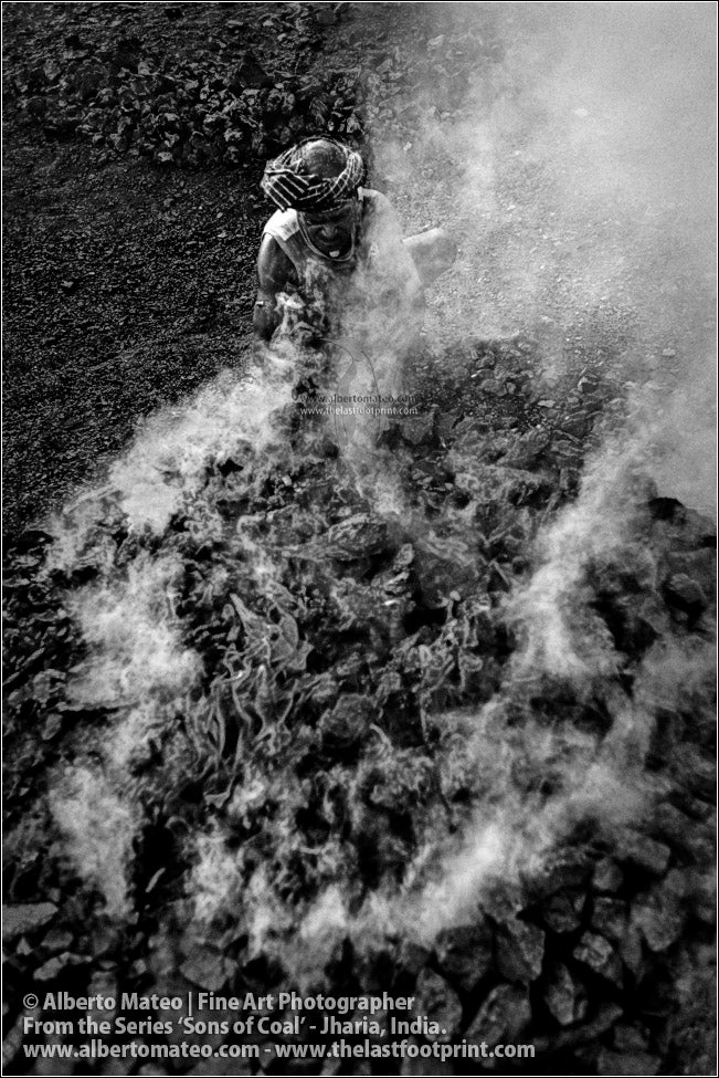 Man making Coke Fire, Sons of Coal Series.