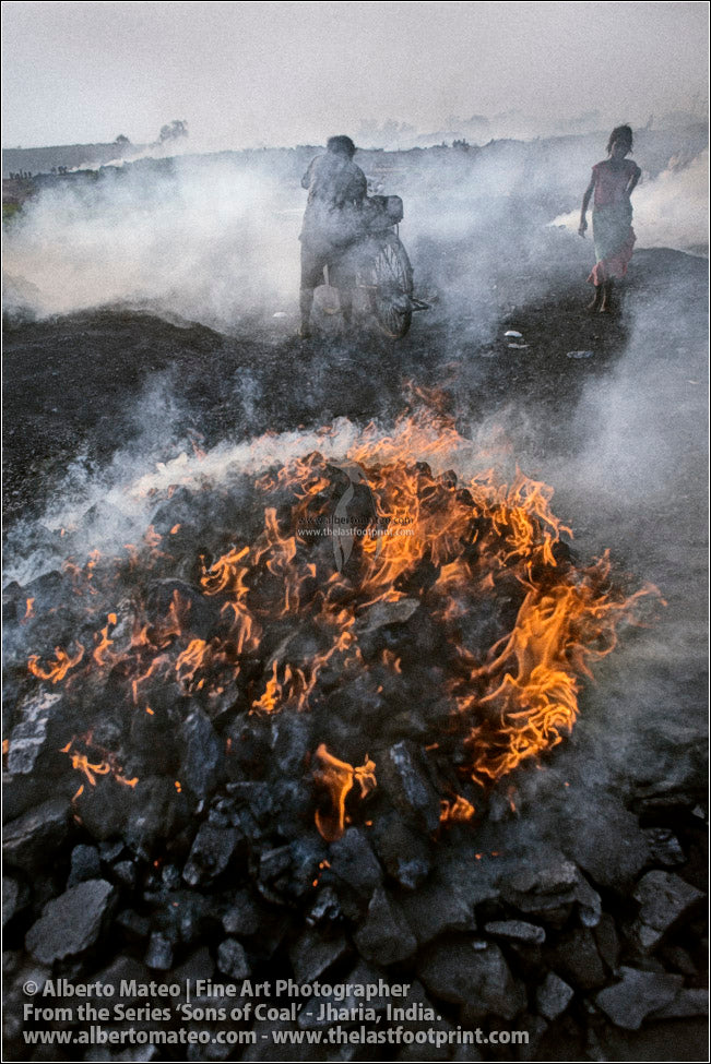 Man loading bicycle in Coal Fields, Sons of Coal Series.