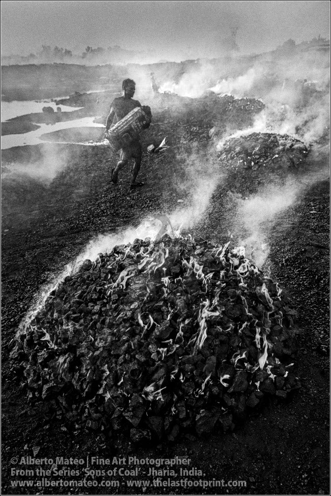 Man Carrying Bags in Coal Fields, Sons of Coal Series.