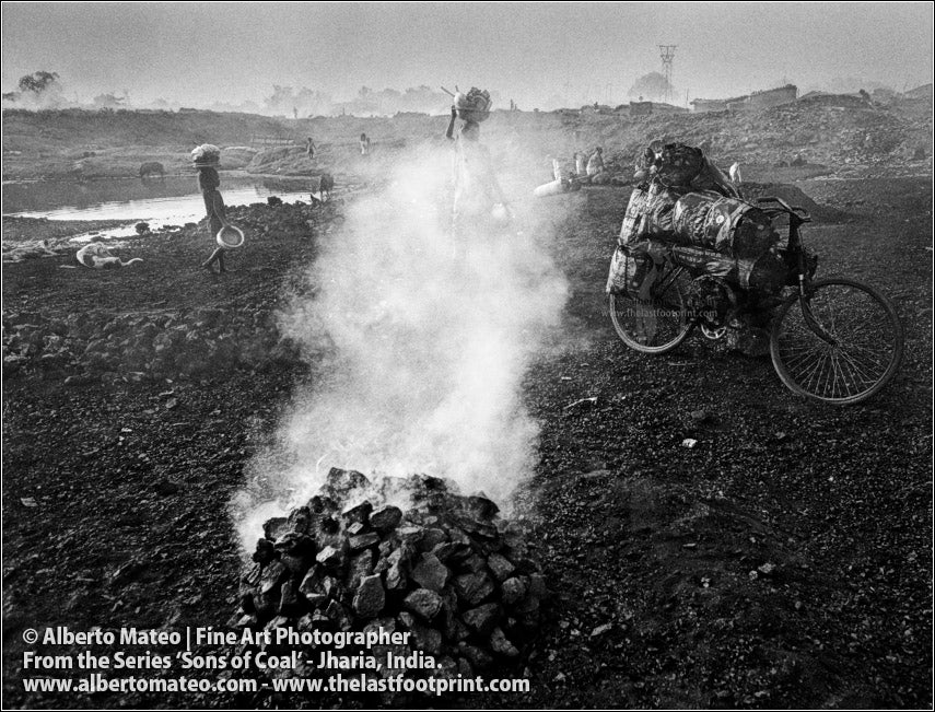 Worker Loading a Bicycle in Coal Fields, Sons of Coal Series.