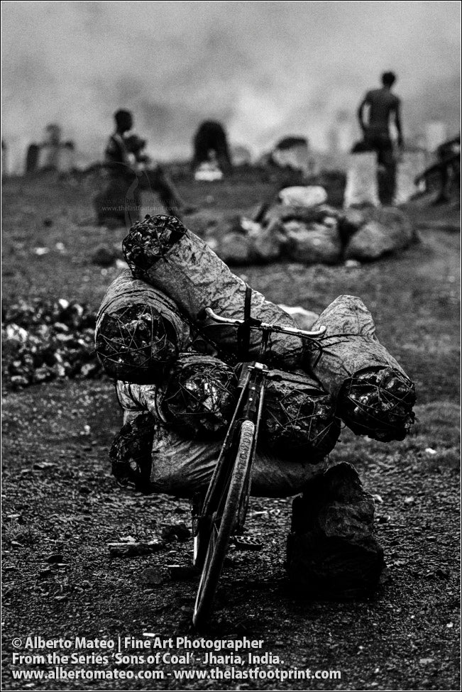 Bicycle loaded with Coal Bags, Sons of Coal Series.