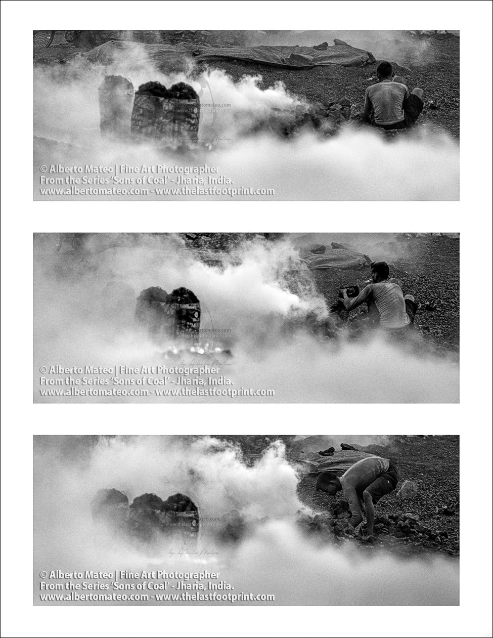 Coal worker making Coke Bags, Sons of Coal Series.