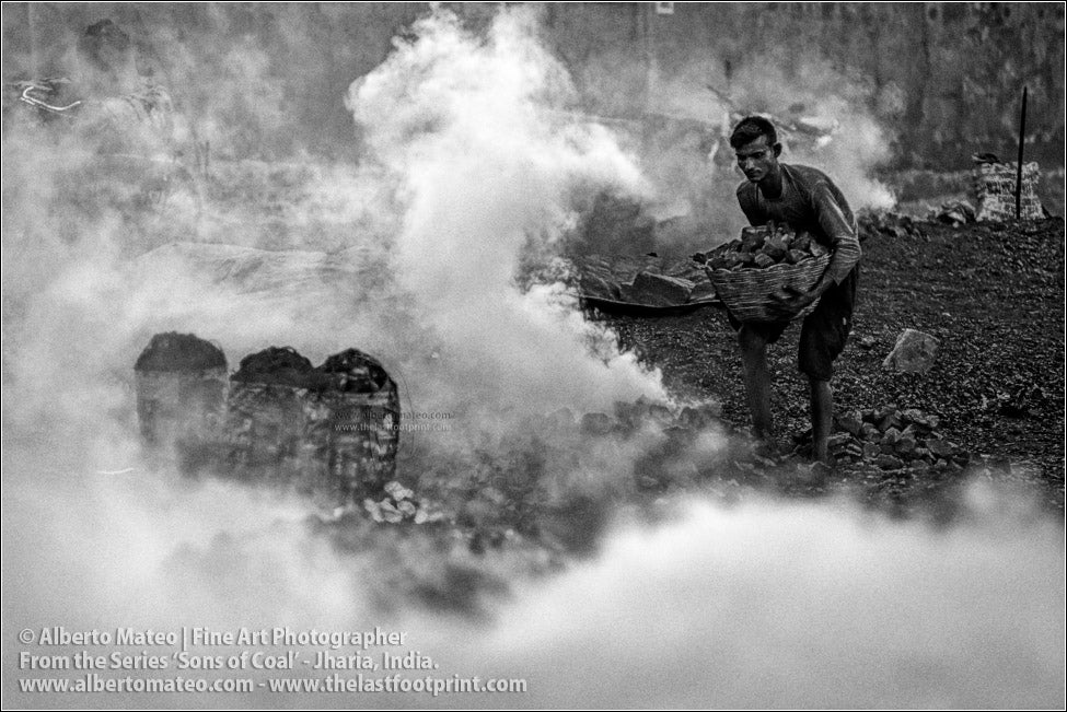 Man burning Coal to make Coke, Sons of Coal Series.