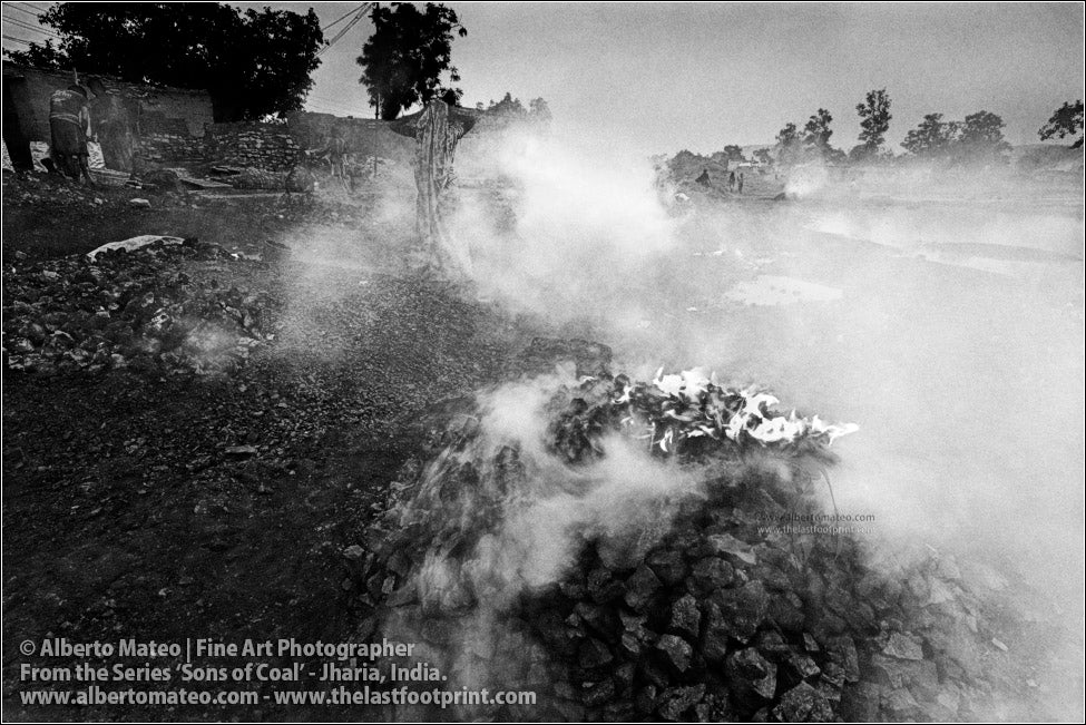 Woman next to Bonfire, Sons of Coal Series.