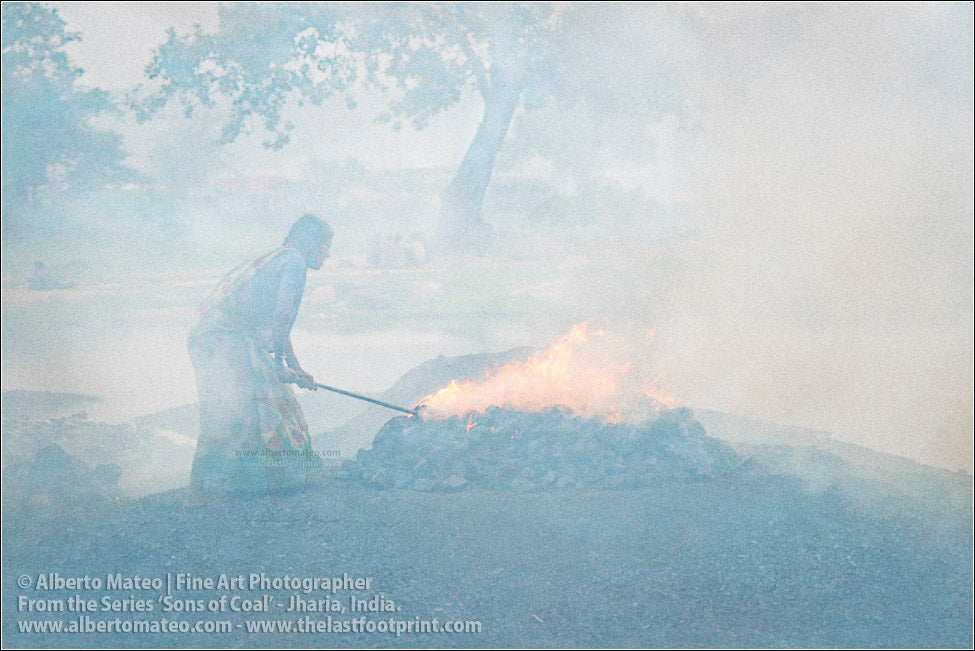 Woman making Fire, Sons of Coal Series.