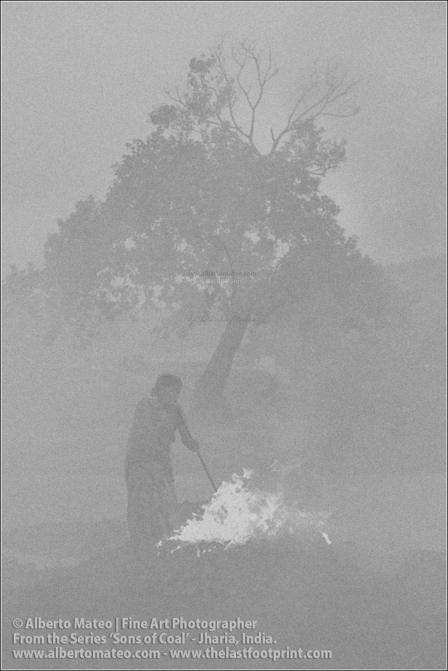Woman making Coal Fire with Shovel, Sons of Coal Series.