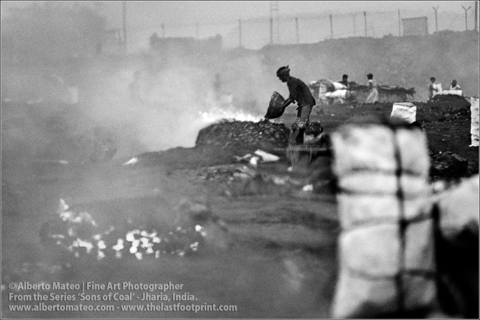 Man making Coal Fire, Sons of Coal Series.