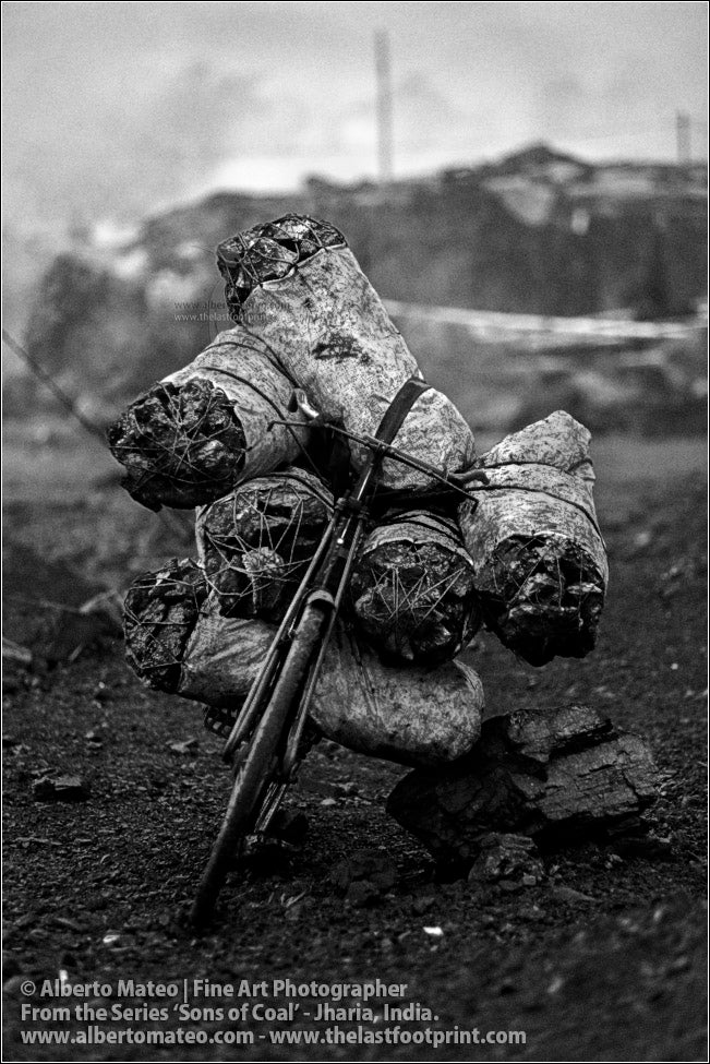 Bicycle loaded with Coal Bags, Sons of Coal Series.