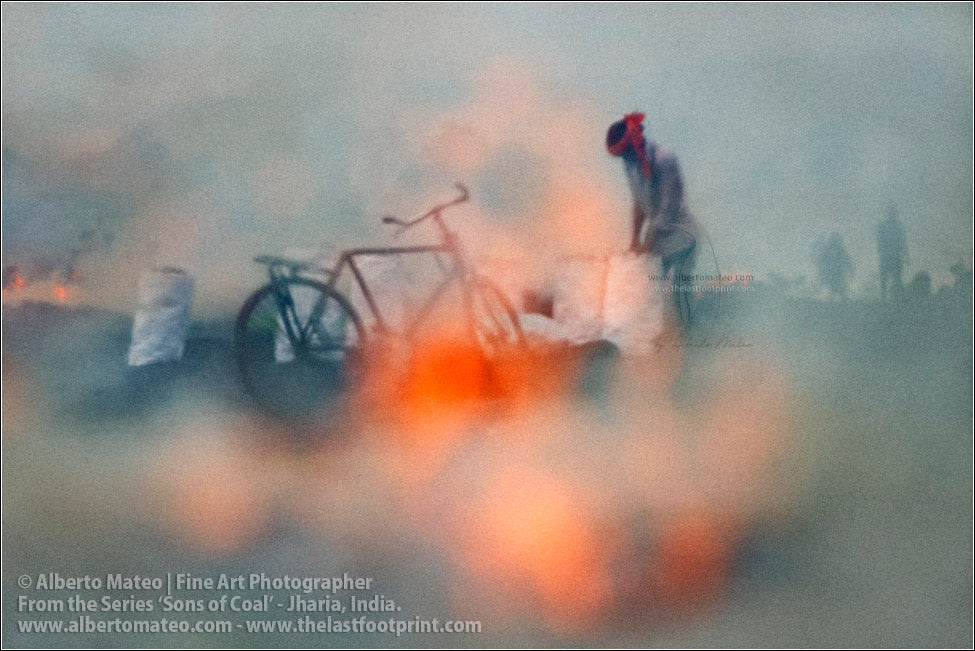 Man with Bicycle and Coal Bags, Sons of Coal Series.