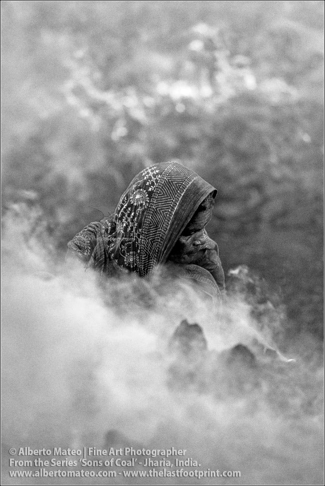 Woman immersed in Coal Smoke, Sons of Coal Series.