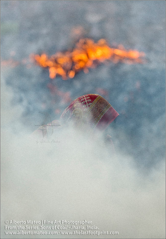 Woman in Coal Smoke (Abstract), Sons of Coal Series.