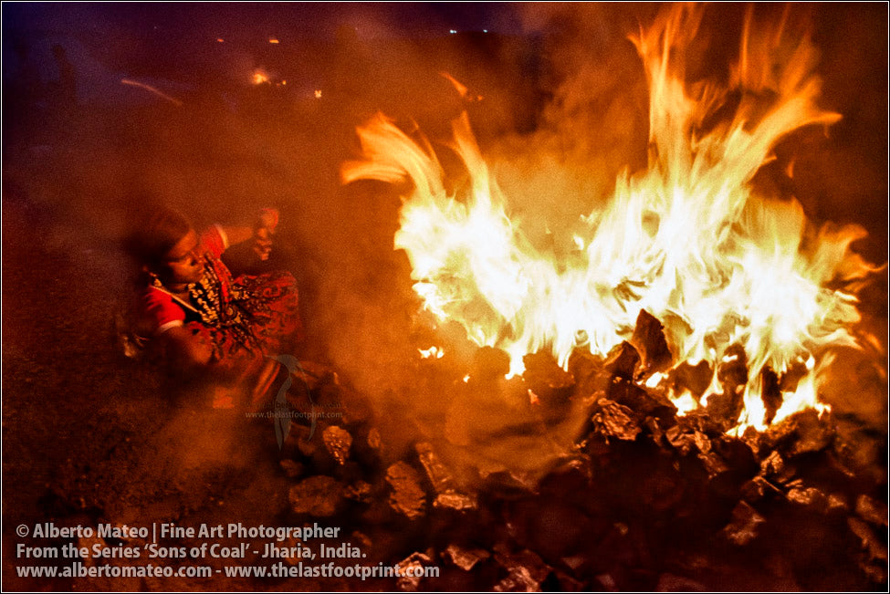 Woman next to Flames, Sons of Coal Series.