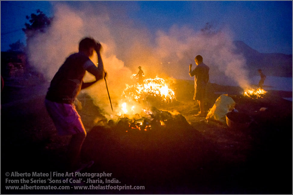 Men moving Coal in Bonfire, Sons of Coal Series.