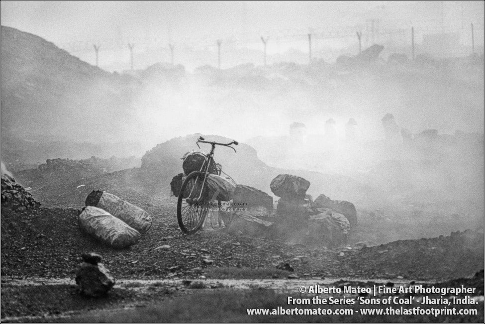 Bicycle loaded with Coal in Smoke, Sons of Coal Series.