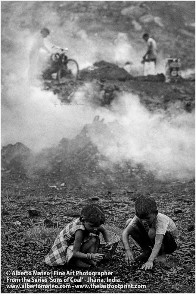 Children looking for small Coal Stones, Sons of Coal Series.