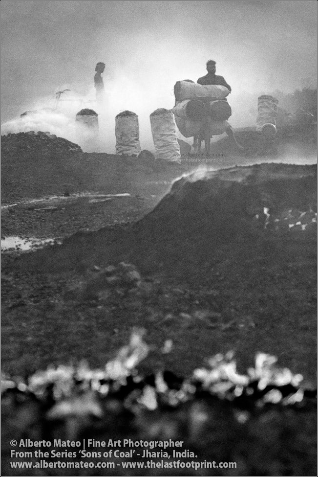 Worker filling Bags with Coke, Sons of Coal Series.