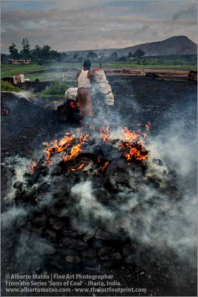 Man filling Bags of Coal, Sons of Coal Series.